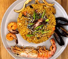 Жареный рис с морепродуктами
