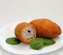 Котлета по-киевски с грибами