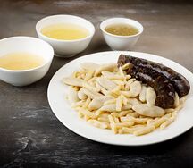 Галушки с сушеной колбасой