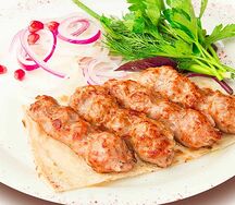 Люля кебаб из свинины с говядиной /Lulya kebab from pork with beef