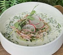 Окрошка с курицей