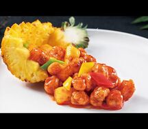 Свинина с ананасом в кисло-сладком соусе 