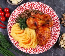 Окорочка с гарнирами