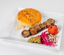 Шашлык из баранины с рисом
