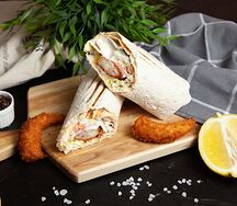 Шаурма с королевскими креветками