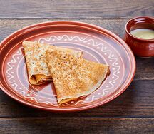 Ажурные блинчики со сгущенным молоком