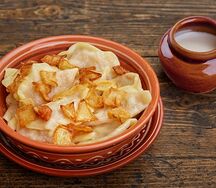 Фирменные вареники с мясом