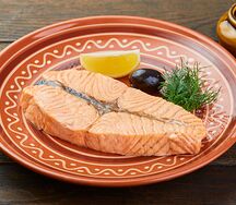 Стейк из семги на пару