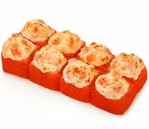 Запеченный сырный ролл с лососем