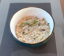 Гречневая каша с цыплёнком в сливочно-сырном соусе