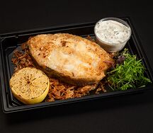 Арктическая зубатка с луком фри