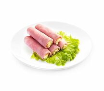 Рулетики ветчиной и сыром