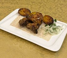 Шашлык из курицы с картофелем на мангале