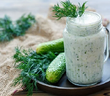Тан с огурцом и укропом