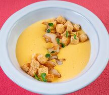 Сырный суп с креветками
