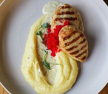 Щучьи котлеты с картофельным пюре