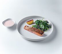 Стейк из сёмги на гриле