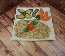 Плов с домашней курицей