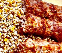 Люля-кебаб из баранины и гречка