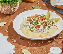 Бефстроганов из мраморной говядины
