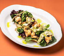 Брускетта с креветками