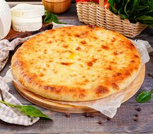 Пирог Шпинат, семга и сыр большой