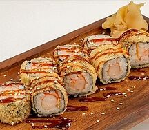 Горячий мини-ролл с креветкой