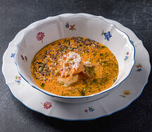 Тыквенный Крем суп с креветками