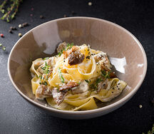 Паппарделле с белыми грибами