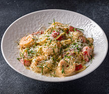 Спагетти с креветками