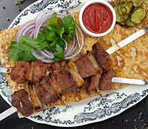 Шашлык из ягненка с курдюком