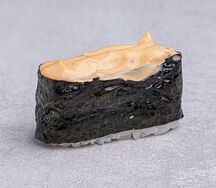 Запеченный гункан с креветкой 