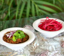 Лобио с маринованной капустой по-кавказски