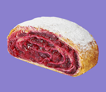 Штрудель с вишней веган