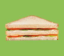 Сэндвич с ветчиной, сыром и овощами