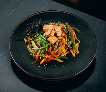 Тяхан с лососем