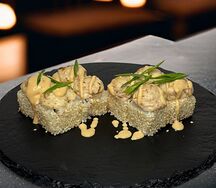 Запеченный с курицей