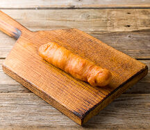 Сосиска жареная с сыром