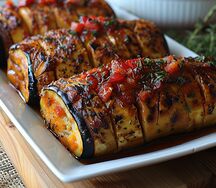 Баклажановые рулетики