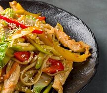 Удон с курицей