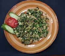 Яичница с зеленью