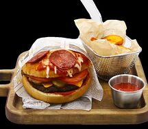 Бургер-пицца халяль