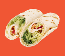 Ролл с курицей, песто и овощами