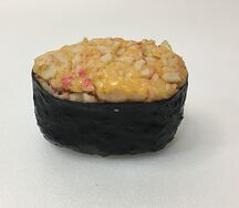 Острый гункан с креветкой