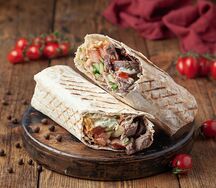 Шаурма на углях из свинины