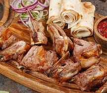 Шашлык из бараньих семечек