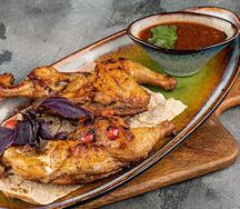 Цыпленок корнышон на углях