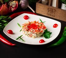 Оливье с раковыми шейками