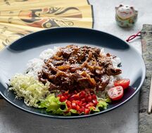 Говядина в соусе терияки с рисом