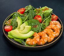 Салат с креветками